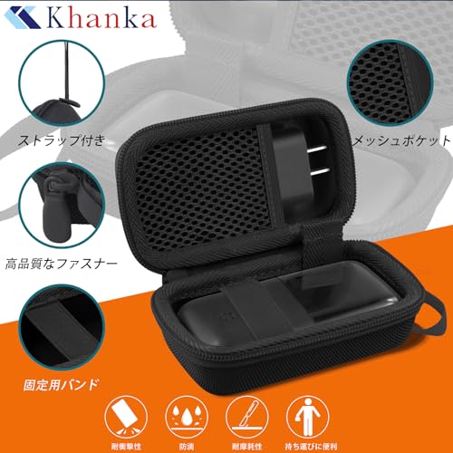 (Nur Fall) Kompakte, tragbare Reise-Aufbewahrungstasche für Braun Mini Elektrorasierer (M-1013/M-1010), Schwarz - Khanka