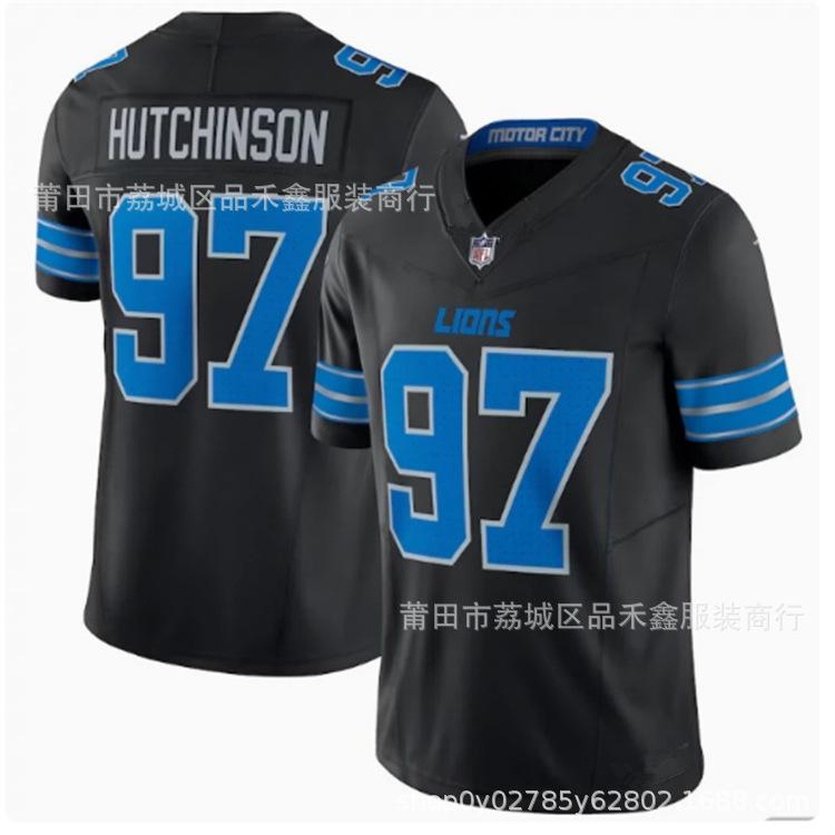 NFL Detroit Lions Detroit Lions Rugby Ne. 97 Aidan Hutchinson Dres Pánský