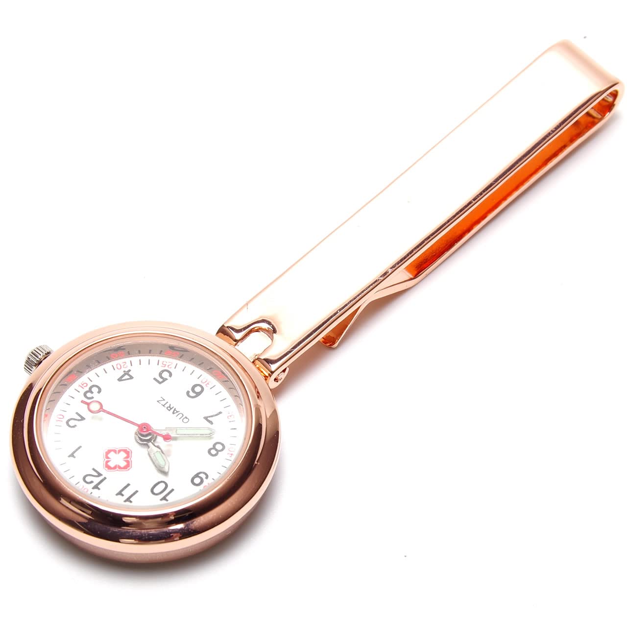 

GoodsLand Nurse Watch Clip Type Clock Luminous Hands Simple Stylish Metallic [4 Colors] GD-CLIPNW-PK