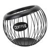 Coffee Pod Holder Wire Basket Large Capacity Iron Coffee Pods Storage Basket for Coffee Bar Counter Desktop Black