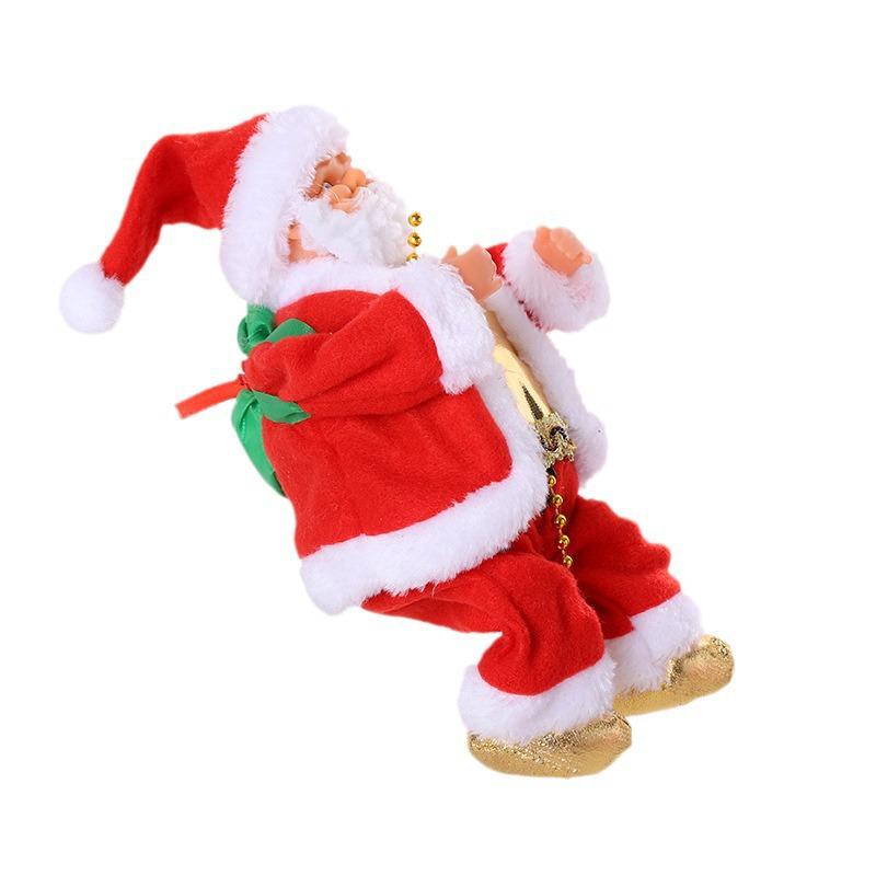 Electric Music Santa Claus Ladder Doll - Christmas Decoration Toy Gift for Children