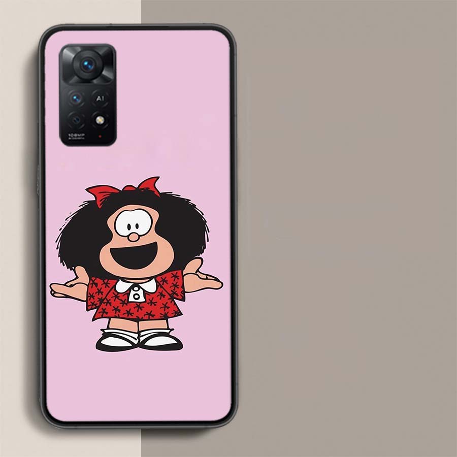 Cute Mafaldas Phone Case For Redmi Note 14+ 13 Pro Plus 14C 13C 12C 12 10A 10C 10 9 8 9A 9C 9T 8A 7 Pro Xiaomi Capa Cover Cute F