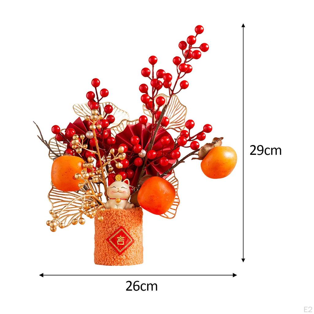 Artificial Bonsai Character Decorative Decoration Bouquet Chinese Year Ornaments Potted Flowers
