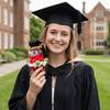 13cm Crochet Bouquet Cute Doctor Hat Bouquet Doll Knitted Graduation Doll  Students Gift