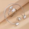 Ins Style Baroque Pearl Collar Choker Commuting Style Minimalist Metal Opening Ornament