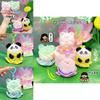 Plush Keychain With Lotus Cartoon Animals For Gift And Decoration