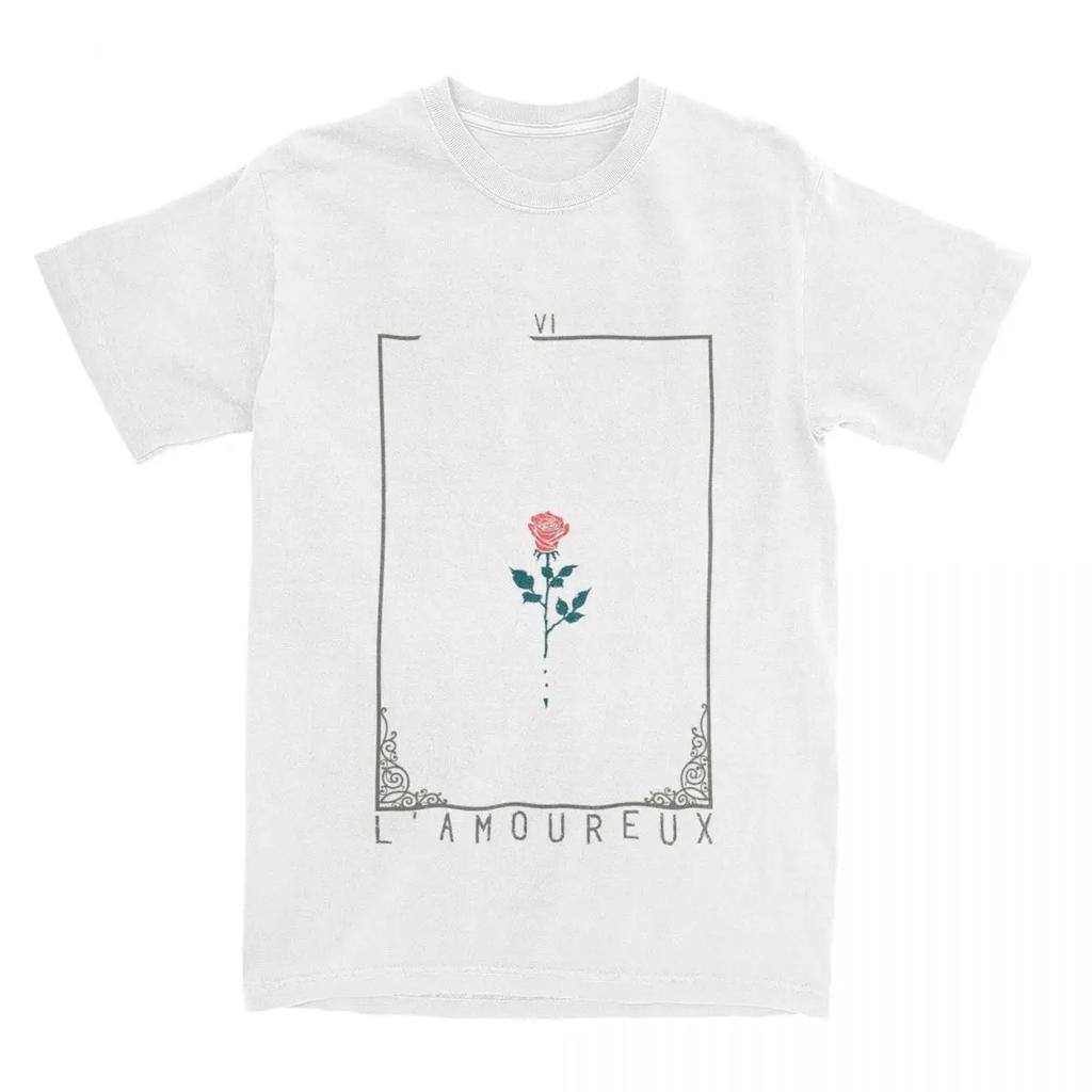 Skull VI The Lovers Tarot Card Apparel Shirts Men Women Skeleton Couple Kiss Funny  Unique Tee Shirts