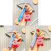 Cute Star Kirby Dripping Glue Keychain Car Backpack Cartoon Figure Bag Pendant Key Ring Lovely Pvc Material
