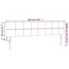 VidaXL Tête de Lit à LED Meuble de Chambre à Coucher Accessoire de Lit Double Tête de Cadre de Lit Intérieur Taupe 3121630