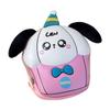 Playful Colorful And Eggshell Bag For Children With Puppy Motif In Pink Yellow Purple Blue And
