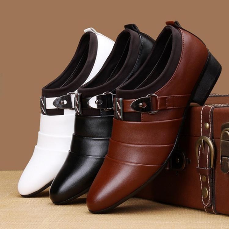 Buy Men Dress Shoes Business Flat Shoes Leather Breathable Men Formal