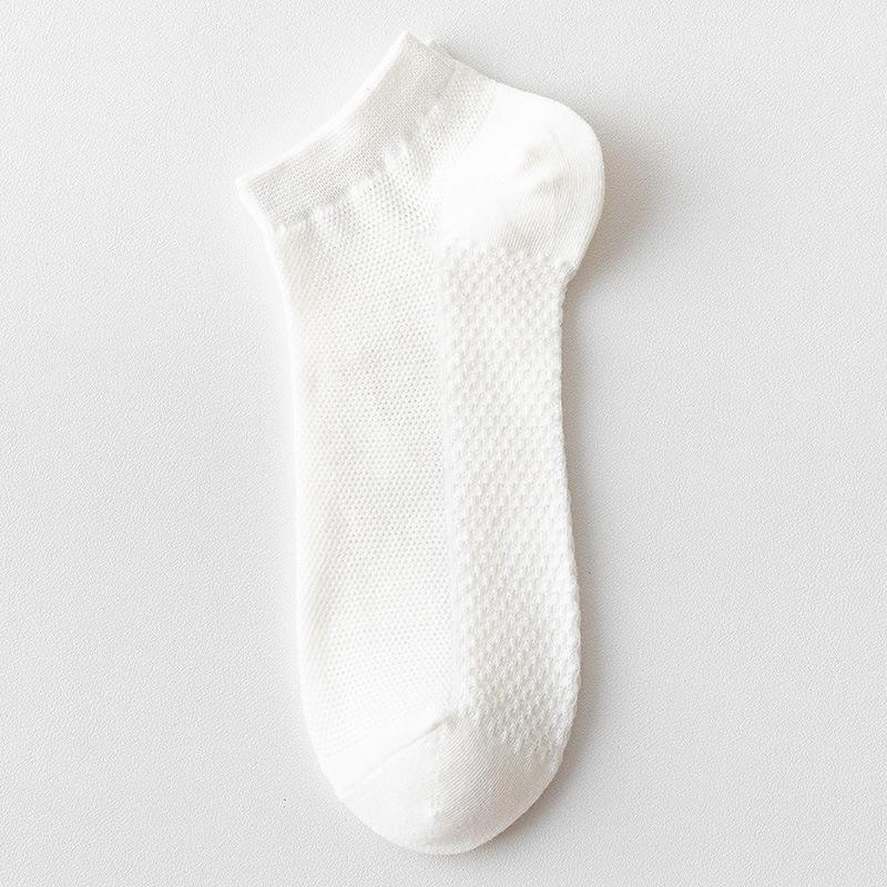 Men's Summer Thin Commercial Cotton Mesh Breathable Sweat Absorption Deodorant Heel Socks
