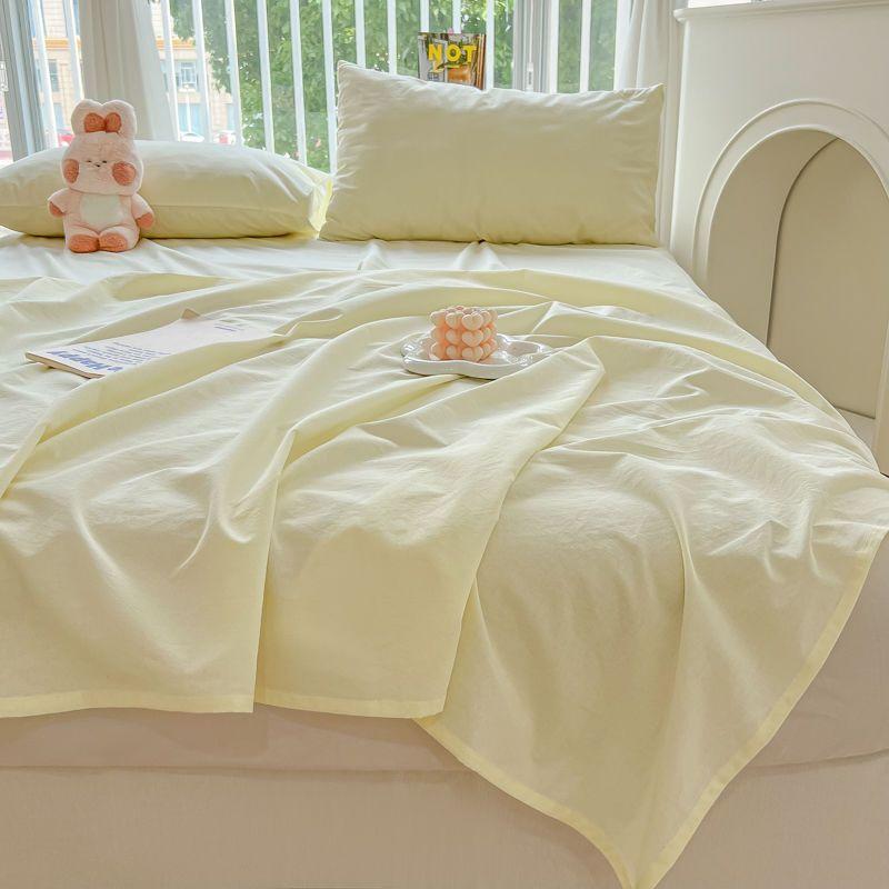 New Ins Style Plaid Thick Skin-friendly Bed Sheet, Simple Bedding for Student Dorm Single & Double Bed