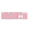 T-WOLF TF770 2.4G Wireless Keyboard Mouse Combo  Punk Round Keycap Comfortable   Typing Wide Compatibility Pink