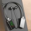 Wireless Earphone Bluetooth-compatible Hanging Neck Headset LED Display Waterproof Wireless Neckband Headphone