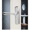 No Key Security Wood Bathroom Toilet Door Lock Furniture Portable Door Lock Aluminum Lock Handle For Home Stainless Steel