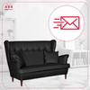 Lounge Set of Furniture Wingback Eco Leather Sofa Scandinavian Armchairs Family Meble