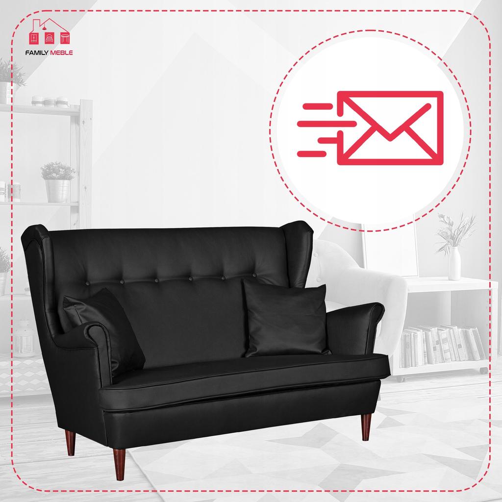 Lounge Set of Furniture Wingback Eco Leather Sofa Scandinavian Armchairs Family Meble