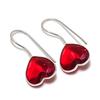 Natural Garnet Gemstone Handmade 925 Sterling Silver Jewelry Earring 1.38" AE-12559