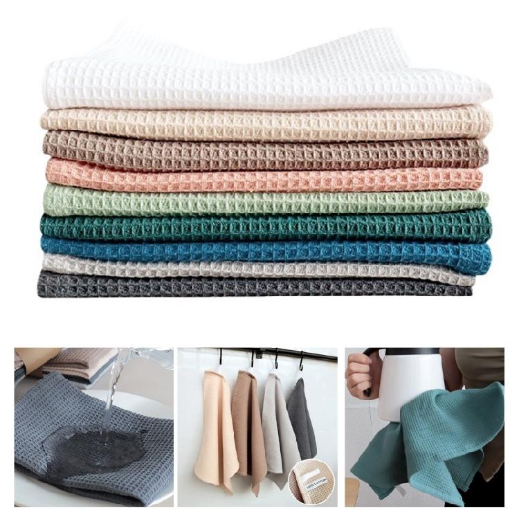 4PCS Assorted Dish Rags Fast Drying Dishcloth Absorbent Towel Comfortable Cloth