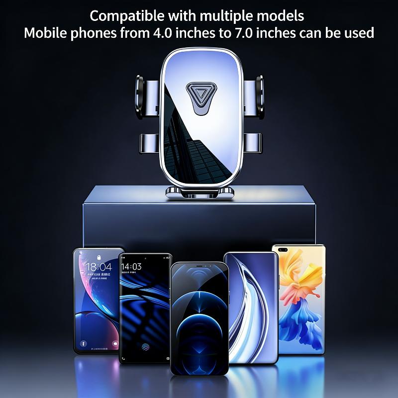 Car Dashboard Phone Holder Gravity Crocodile Clip Automatic Locking Mirror Phone Stand Universal Gps Navigation Mount