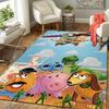 Toy Story Print Crystal Velvet Plush Rug AntiSlip Resistant Floor Carpet For Indoor Household Home Decoration