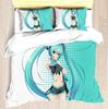 Hatsune Miku Anime Duvet Cover Set Comforte Printed Cartoon Twin Size Bedding Sets Christmas Gifts 3-piece