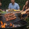 Non Stick Grilling Baskets Stainless Steel Grill Grate Barbecue Tool Grilled Fish Net Picnic Party