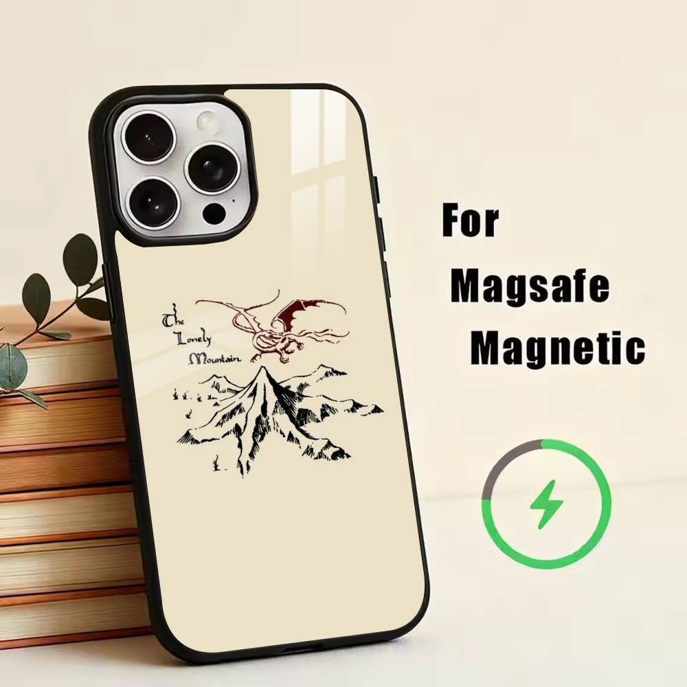 The Lord of the R-Rings Map  Phone Case For iPhone17,16,15,14,13,12,11 Plus,Pro Magnetic For Magsafe Wireless Charging