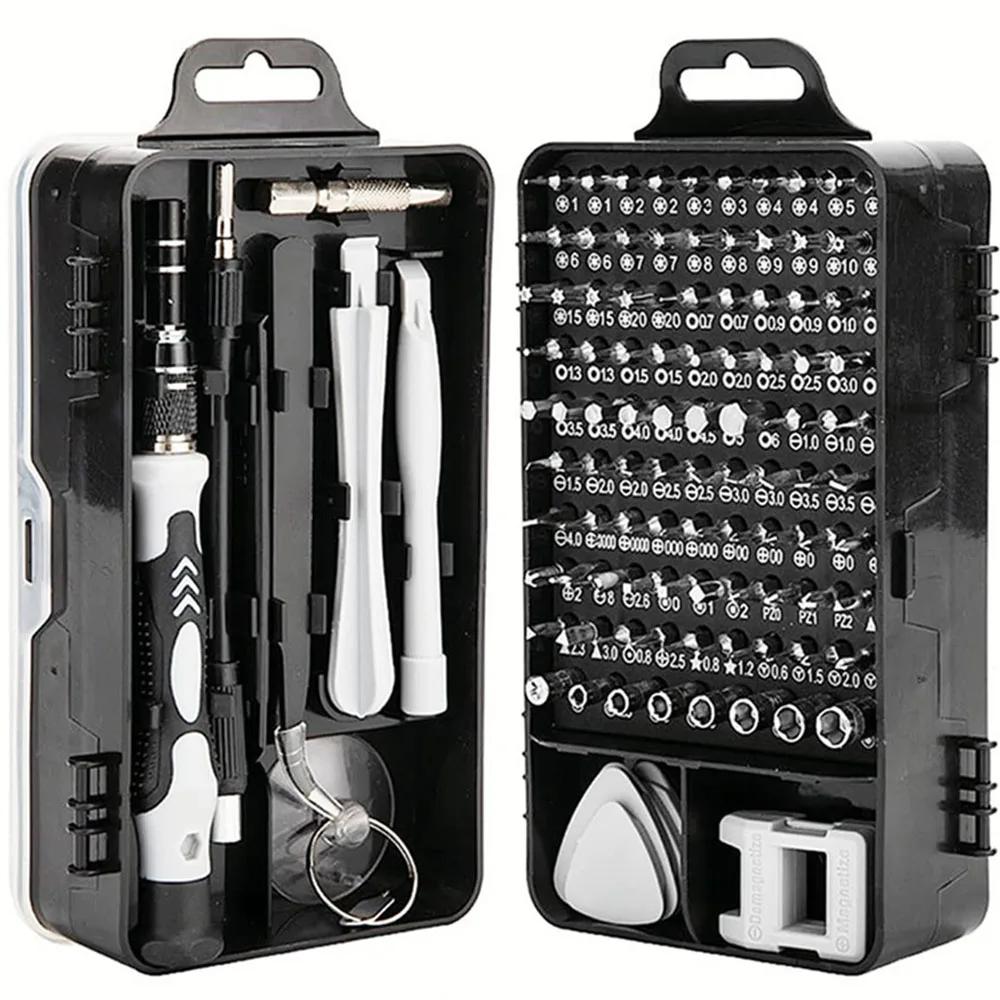 115 i 1 Presisjonsskrutrekkersett Profesjonelt Multifunksjonelt Reparasjonsverktøy med 98 Magnetiske Skrutrekkerbits for iPhone Briller