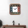Modern Simple Style Wood Grain Plastic Square Wall Clock, Accurate Time, Fashionable Home Essential, Versatile for Living Room and Bedroom