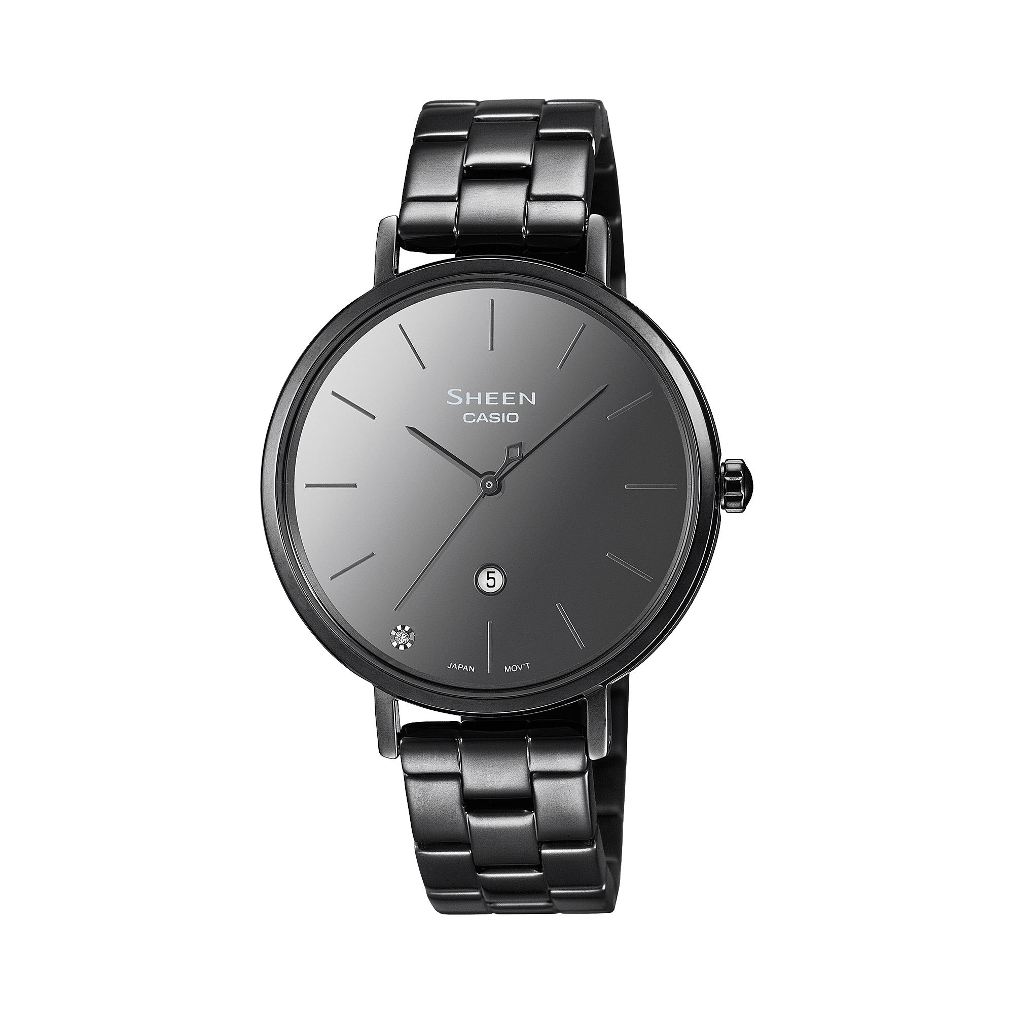 Casio Men s Stainless Steel 50M Water Resistant Analog Quartz Watch SHE-4544BD-1A чёрный