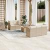 VidaXL Garden Lounge Set with Cushions 6 Pcs Beige Braided Resin 3223482