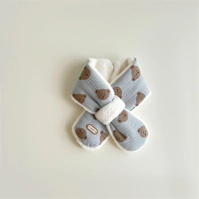 Warme Säuglingsbaby-Schals, koreanische niedliche Cartoon-Bär-Babyschals, Herbst-Winter-warme Schals für Neugeborene, Jungen, Mädchen, Fotografie-Requisiten