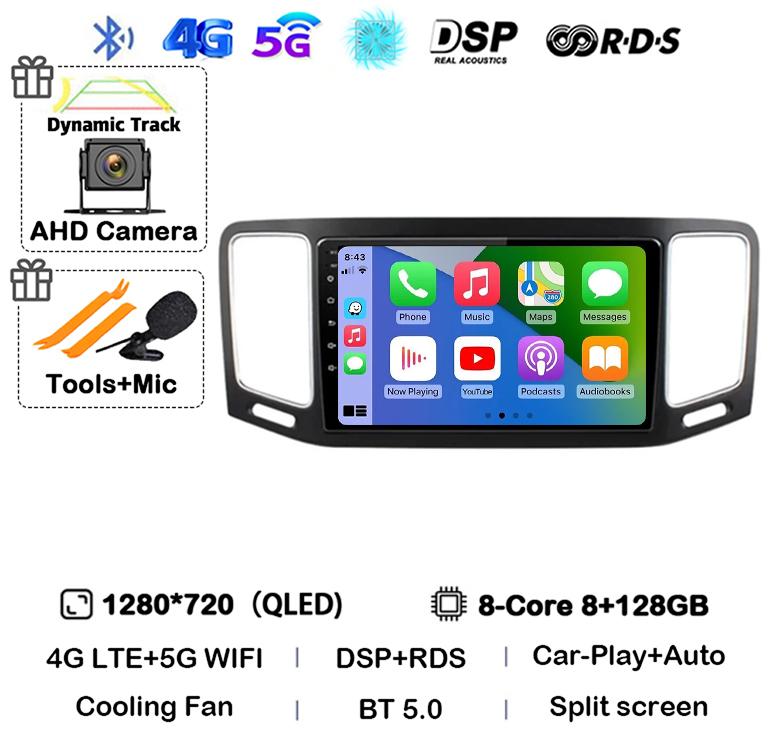 Android 14 Carplay Car Radio For Volkswagen VW Sharan 2012 2013 2014 2015 2016 2017 2018 Multimedia Video Player GPS Stereo DSP
