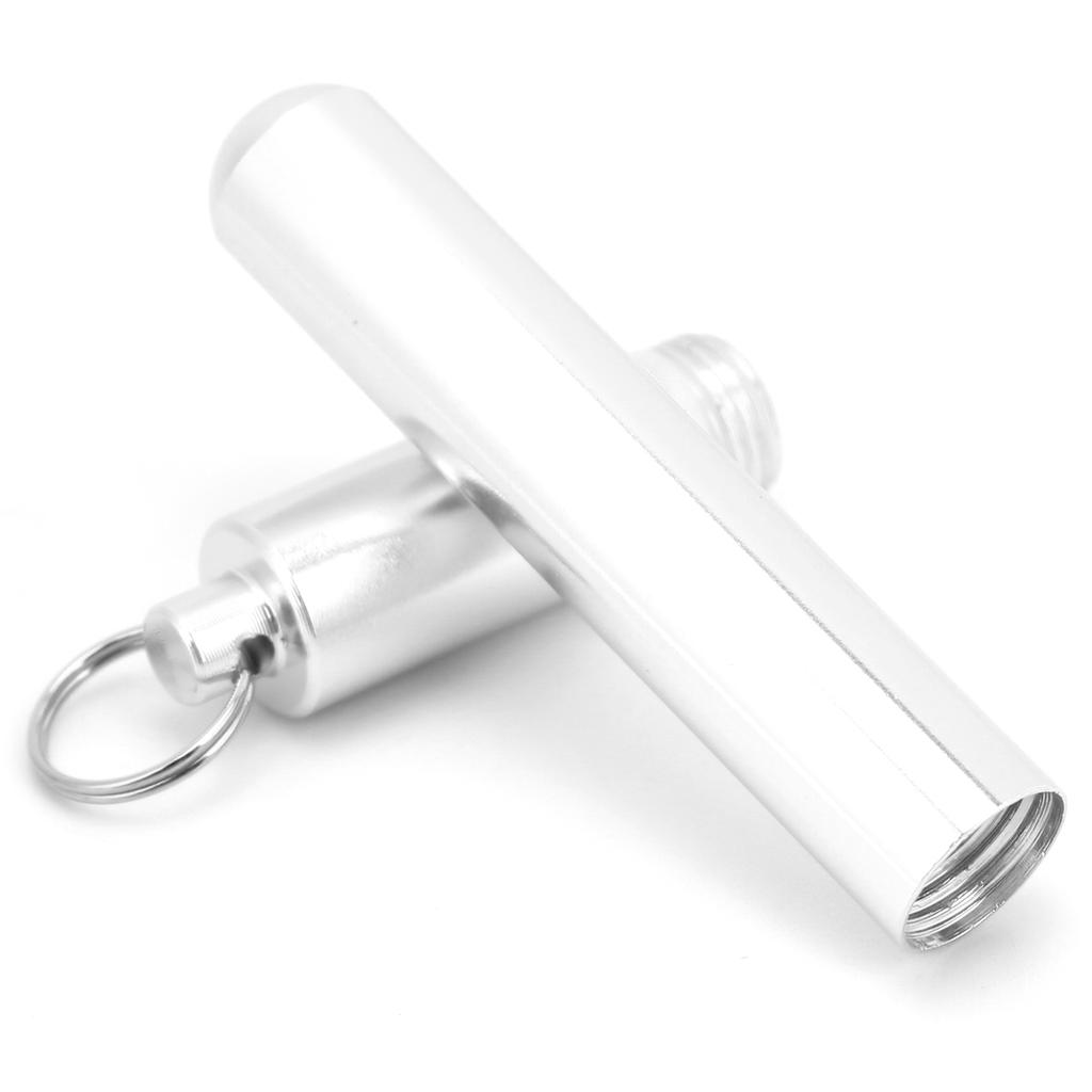 Wasserdichte Zahnstocherflasche aus Aluminiumlegierung, tragbarer Schlüsselanhänger, wiederverwendbar