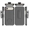 For iPhone Air Case PC + TPU Sliding Screen Cover Kickstand Phone Shell with Clip