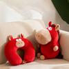 Soft Neck Pillow Skin-friendly Travel Pillow Horse Year Deformable Horse U-shaped Pillow  Gift