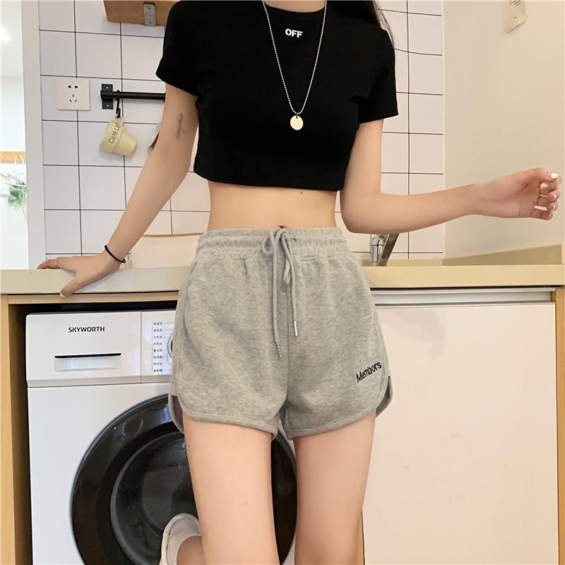 High Waist Shorts Women Summer Loose Slim Casual Wear Sports Black Wide Legs High Waist Home Pajama Pants