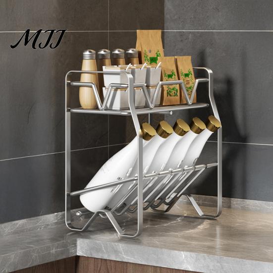 Stainless Steel Seasoning Rack Spice Rack, 2/3/4 Tier Condiment Organizer for Multi Layer Countertop, Multi-purpose Multi-Layer Bottle Holder Kitchen