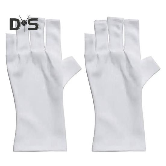 

1/2 пары хлопковых увлажняющих перчаток для сухих рук, успокаивающие увлажняющие перчатки без пальцев для сенсорных экранов для спа-салонов для мужчин и женщин 1 Pair белый