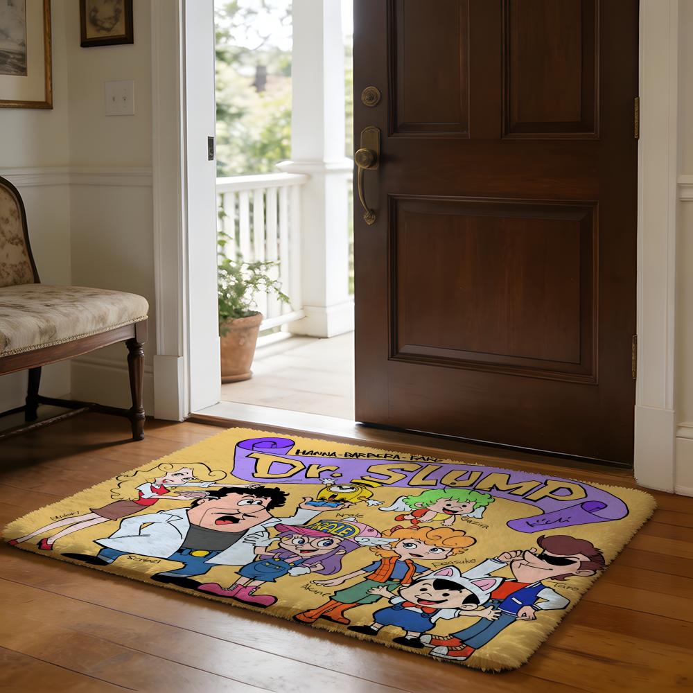 Cartoon DDr Slump Arale Floor Mat Soft Flannel Absorbent Mat Non-Slip Rug Home Bedroom Bathroom