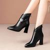 2025 New Winter Women Fashion Sexy Ankle Boots Warm Party Gladiator Zipper Motorcycle Boots PU Leather Pumps Designer Goth Shoes