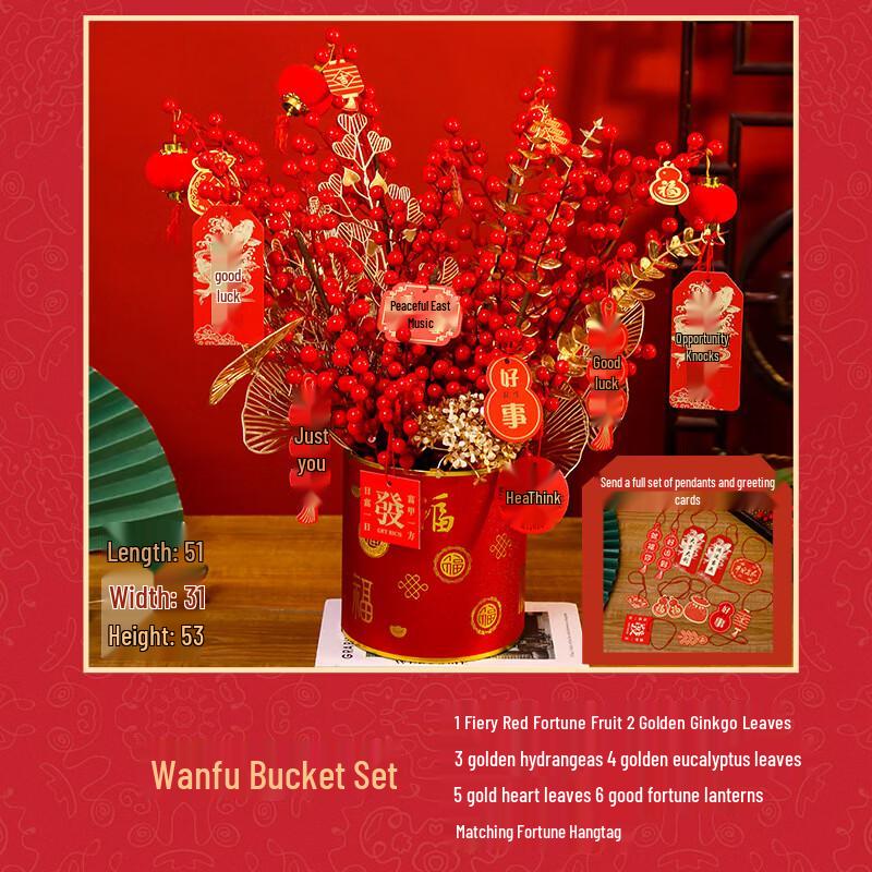 New Year DIY Blessing Bucket Decoration Kit