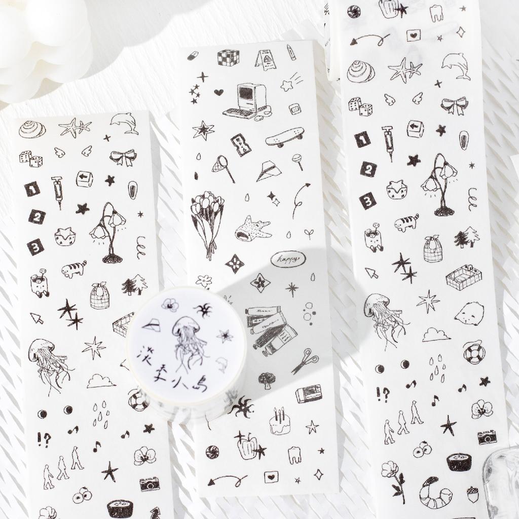 50mm*2m/Roll Cute Cartoon Kitchen Making Tapes School supplies DIY Scrapbook Stickers Diary Decor Planner Korean Stationery Tape