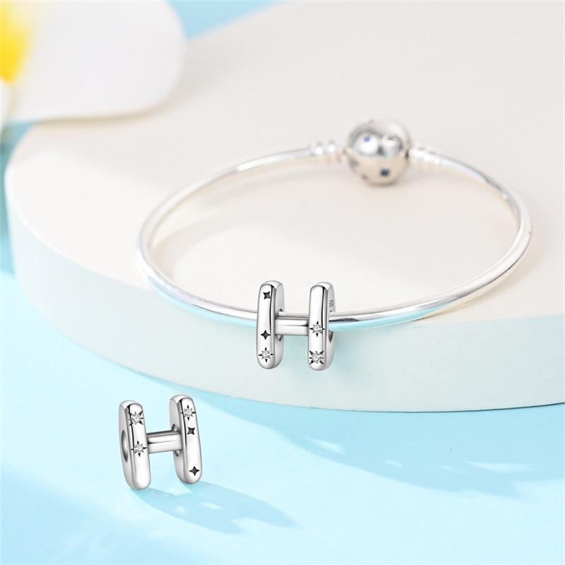 Copper Star Sun Letter H Beads Versatile Jewellery Fit Original Bracelet Necklace For Women Diy Gift