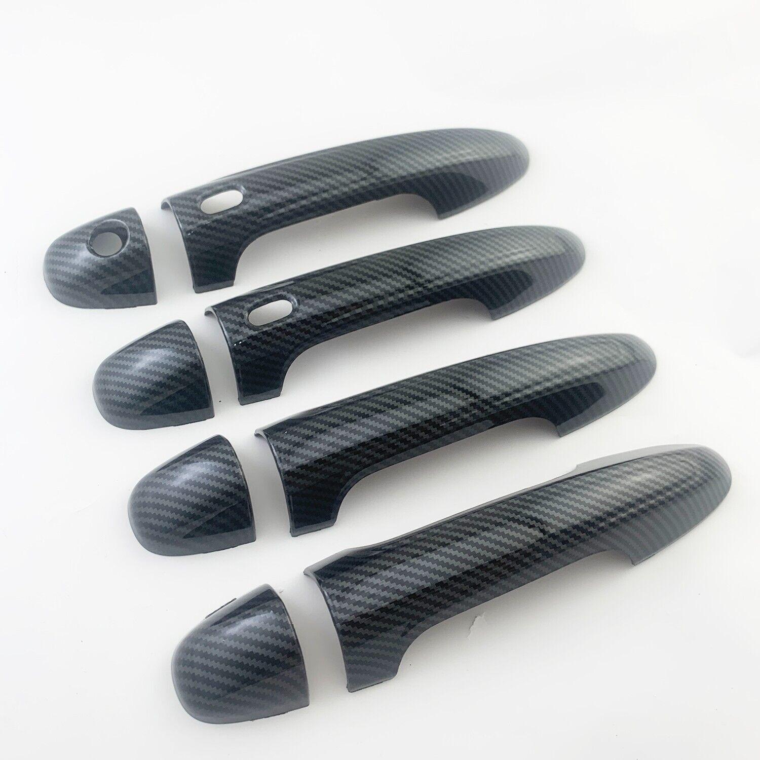 Carbon Car Decoration Door Handle Cover Trim For Toyota Hilux Revo 2015 - 2024