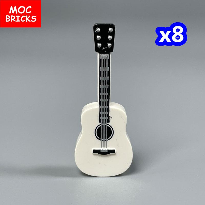 Non-Toxic Moc Bricks Suona Horn Music Score Singer Saxophone Bass Figure Musical Instruments Educatinal Building Blocks Kids Children Toys