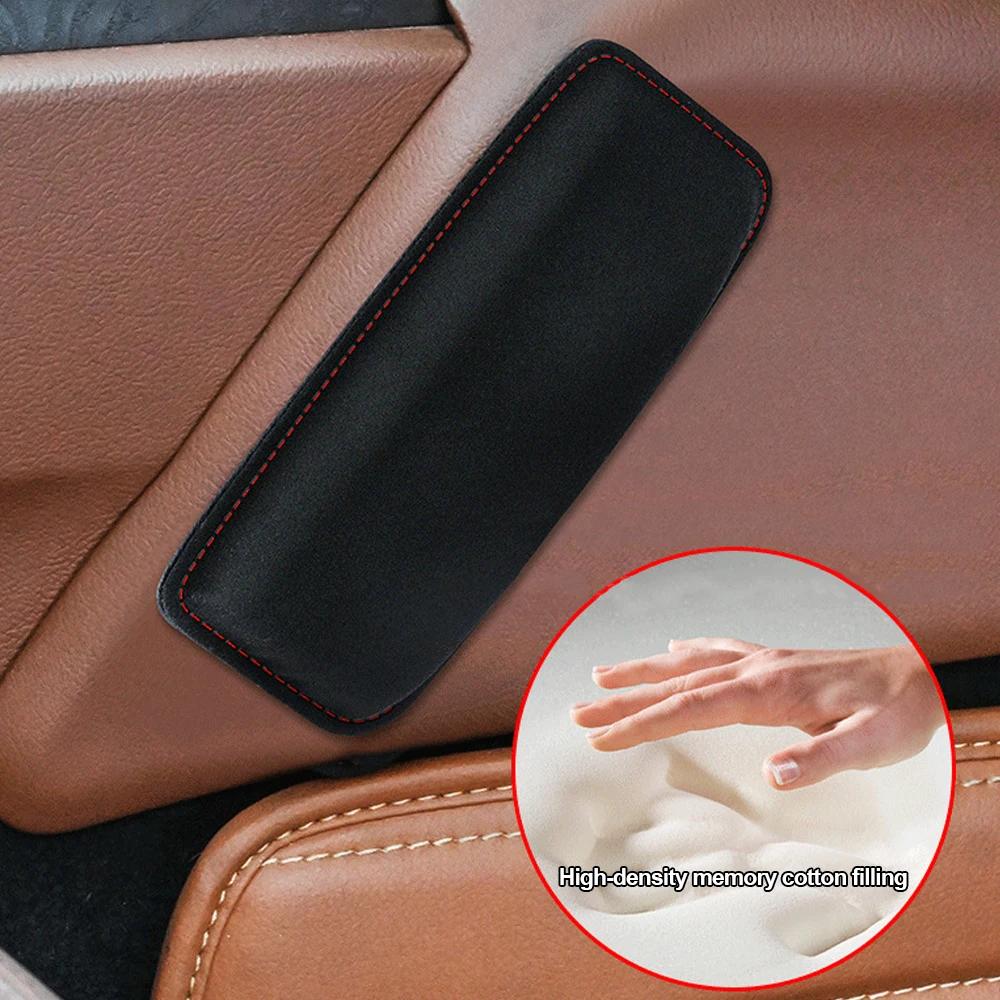 Comfortable Suede Car Pillow Car Knee Pad Auto Cushion Elastic Memory Foam Leg Pad Headrest In The Car Accessories