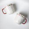 380ml Christmas Sweater Ceramic Mug with Festive Holiday Icons – Red Handle Coffee & Tea Cup Gift for Winter and Xmas
